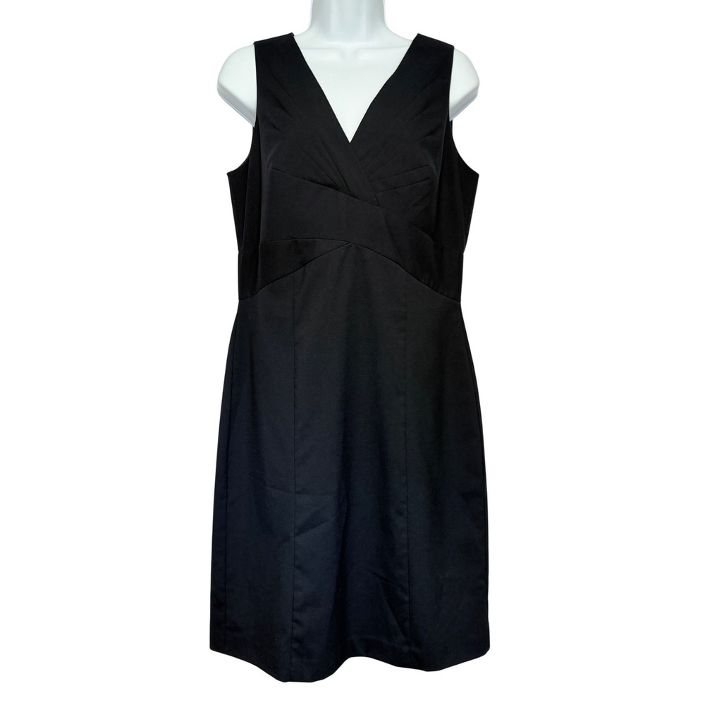 Ann Taylor Sheath Dress Womens Size 6 Dark Navy Blue Classic Quiet Luxury